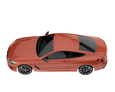 modern kırmızı sedan araba - 3 boyutlu illüstrasyon