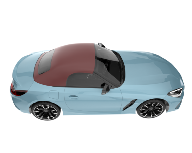 Beyaz arkaplandaki araba 3 boyutlu görüntüleme