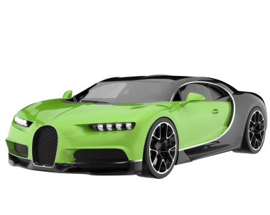 yeşil modern spor araba beyaz arka planda izole