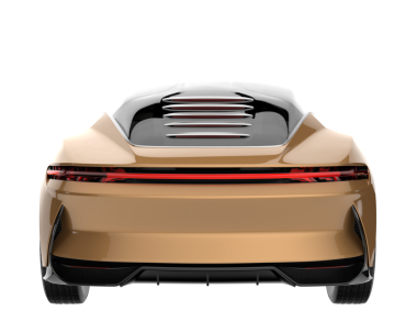 Beyaz arka planda lüks bir araba