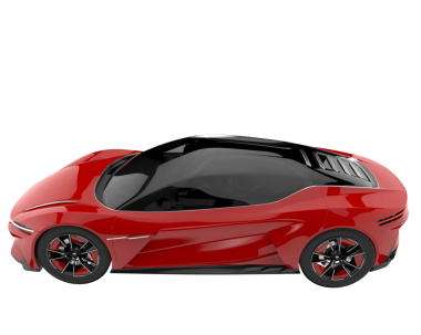 Gerçekçi kırmızı spor araba. 3 Boyutlu Hazırlama