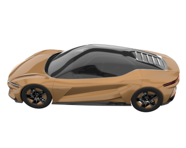 Araba beyazda izole edilmiş. 3d illüstrasyon.