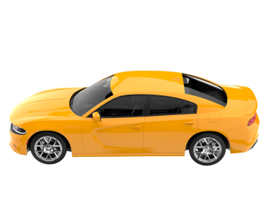 Modern araba beyaz arka planda izole edilmiş. 3d illüstrasyon