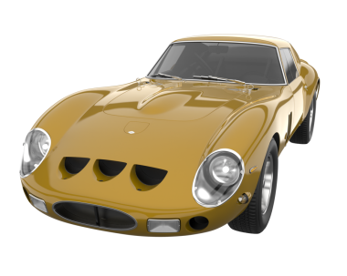 Sarı spor araba. yüksek kaliteli resimleme