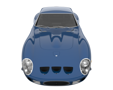 Beyaz arka planda mavi araba