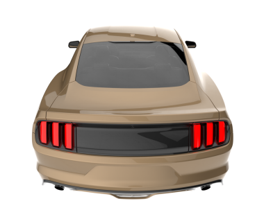 modern araba beyaz arka planda izole edildi. 3 boyutlu çizim - illüstrasyon