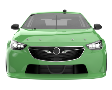 gerçekçi yeşil arabanın 3 boyutlu görüntüsü