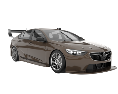 Beyaz arka planda bir araba. 3d oluşturma