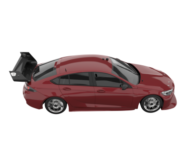 Beyaz arka planda gerçekçi modern bir araba. 3d illüstrasyon