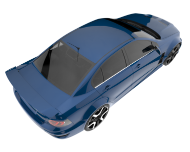 Siyah arka planda modern bir araba. 3d oluşturma