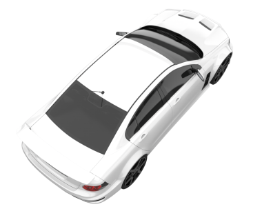 Modern araba beyaz arka planda izole edilmiş. 3d oluşturma