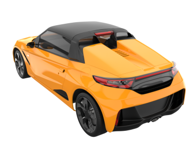 Sarı araba modern vektör çizimi