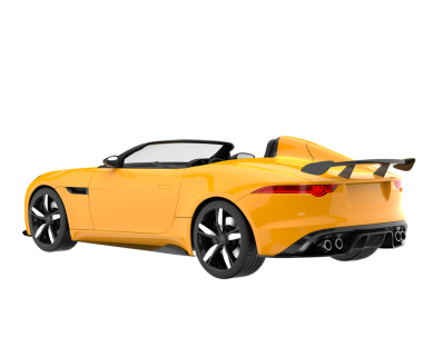 modern spor araba beyaz arka planda izole