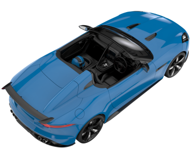 mavi bir arabanın arka planında modern araba - 3 boyutlu illüstrasyon.