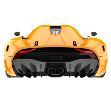 Arka görüşlü gerçekçi modern yarış arabası. 3d oluşturma