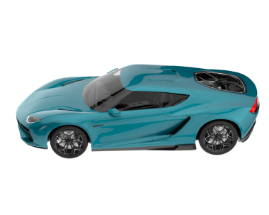 3 boyutlu markalı, daha az jenerik bir araba.