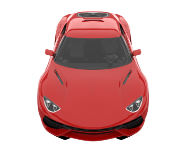 modern kırmızı spor araba beyaz arka planda izole edildi