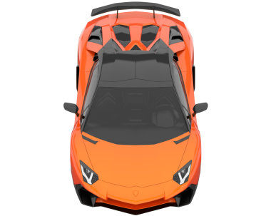 Turuncu spor araba beyaz arka planda izole edilmiş. 3d oluşturma