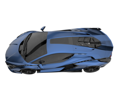 Modern araba arka planda izole edilmiş. 3D görüntüleme - illüstrasyon