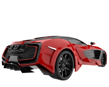 Stüdyo ortamında daha az genel bir konsept arabanın 3 boyutlu çizimi