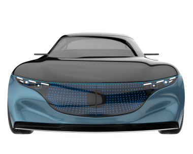 Modern araba arka planda izole edilmiş. 3d oluşturma - vektör