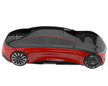 Araba beyaz arka planda izole edilmiş. 3d illüstrasyon - oluşturma
