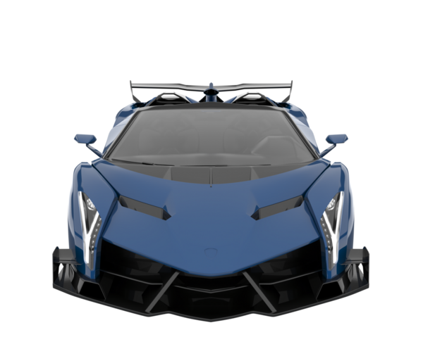 Süper modern süper araba - süper araba - ön ve arka görünüm