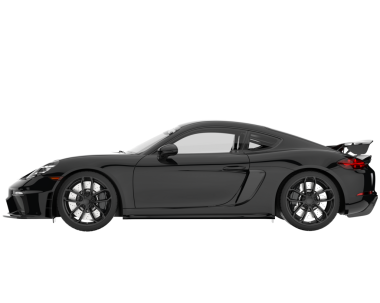 modern siyah araba yan görünümü beyaz arkaplanda izole