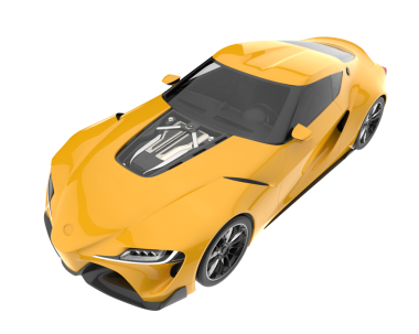 Sarı modern spor araba
