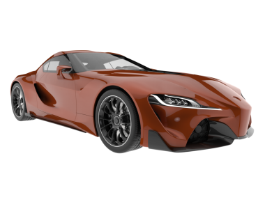 beyaz arka planda modern süper araba