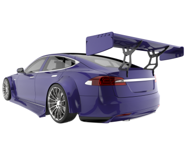 Bir süper arabanın 3 boyutlu görüntülemesi