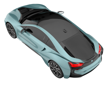 Stüdyo ortamında markasız bir SUV 'un 3 boyutlu çizimi