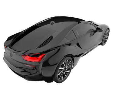 modern araba beyaz arkaplanda izole edildi