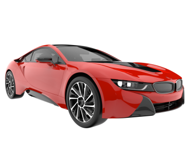 Modern araba. izole edilmiş gerçekçi 3d illüstrasyon