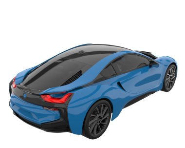 Mavi bir arabanın arka planında mavi bir araba