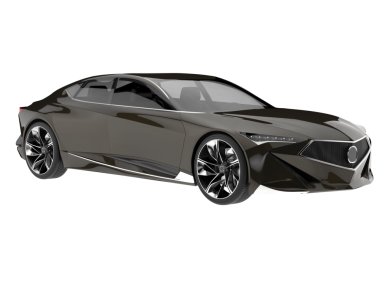 Beyaz arka planda gerçekçi siyah bir araba. yüksek kalite