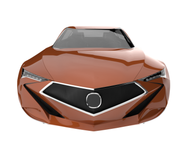 gerçekçi kırmızı araba beyaz arkaplanda izole edildi