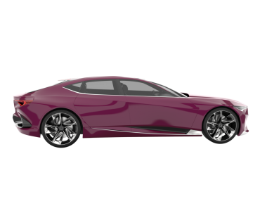 Beyaz arkaplanda izole edilmiş modern arabanın vektör çizimi.