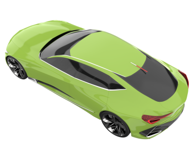 Gerçekçi bir araba. 3d illüstrasyon