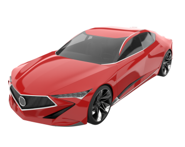 gerçekçi 3 boyutlu spor araba çizimi