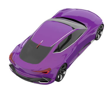 Modern araba. 3d illüstrasyon.