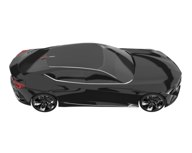 Siyah spor araba beyaz arka plan üzerinde izole