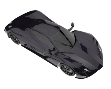 Beyaz arka plan üzerinde izole siyah spor araba