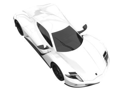 beyaz arkaplanda izole edilmiş araba 3 boyutlu görüntüleme