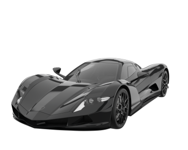 Modern süper araba beyaz arka planda izole edilmiş. 3 Boyutlu Hazırlama