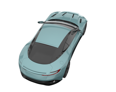 Stüdyo ortamında daha az genel bir konsept arabanın 3 boyutlu çizimi