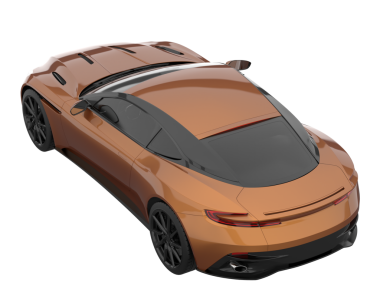 Modern bir arabanın 3 boyutlu görüntüsü. yüksek kaliteli resimleme