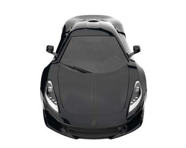 siyah modern araba beyaz arka planda izole edildi.