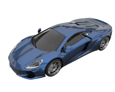 Modern spor araba beyaz arka planda izole edilmiş. 3 Boyutlu Hazırlama