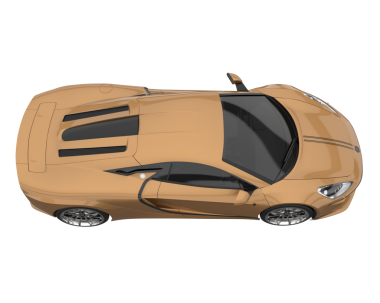 Beyaz arka planda bir araba. 3 boyutlu resimleme.